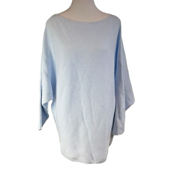 CeCe Dolman Sleeve Boat Neck Sweater Blue Size Large - Picture 1 of 7